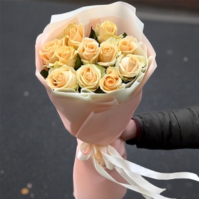 Букет из 11 роз Пич Аваланж (60 см) в Электроуглях