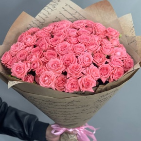 Букет из 15 кустовых коралловых роз (60 см) в Электроуглях