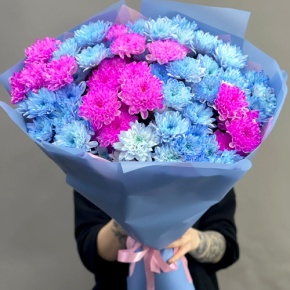 Букет "Матильда" из 15 кустовых хризантем в Электроуглях