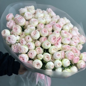 Букет из 25 кустовых пионовидных роз Мэнсфилд парк (50 см) в Электроуглях