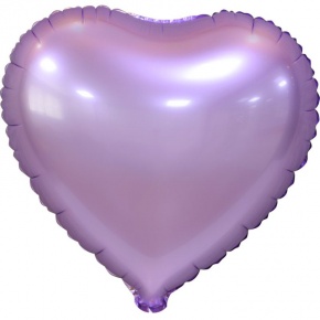 Сердце сиреневое фольгированный шар с гелием (45 см) в Электроуглях