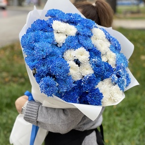 Букет "План Б" из 19 кустовых хризантем микс в Электроуглях