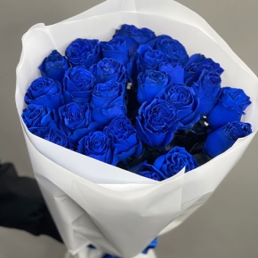 25 синих роз Эквадор (60 см) в Электроуглях
