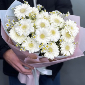 Нежный букет из гербер и ромашек в Электроуглях