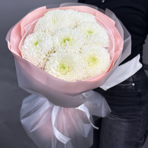 Нежный букет из 7 хризантем Магнум в Электроуглях