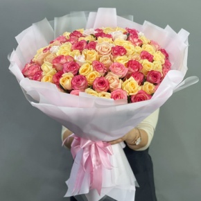 Букет из 101 розы  микс (70 см) в Электроуглях