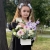 Композиция с георгинами на 1 сентября в белом ящике в Электроуглях
